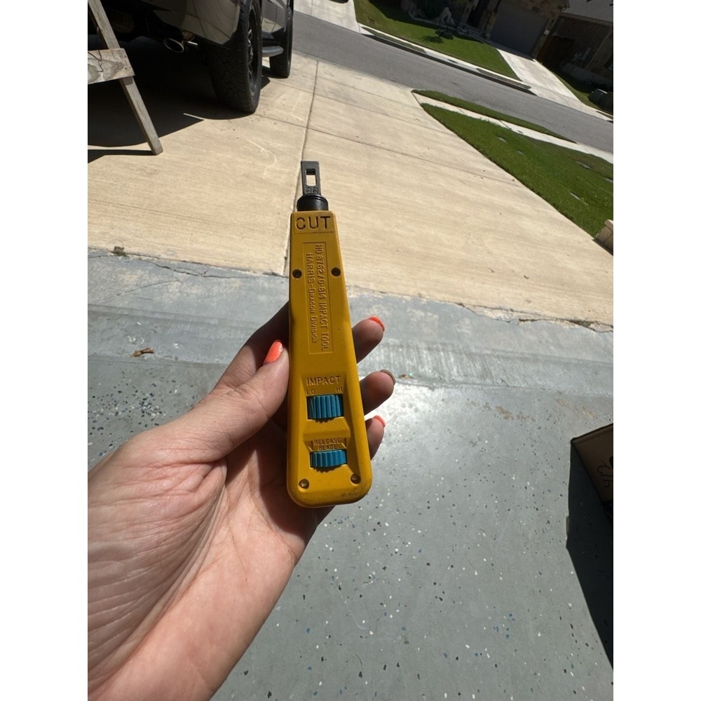 Harris-Dracon HD 8762/D-814 Impact Punch Down Tool Yellow Blue USA Made